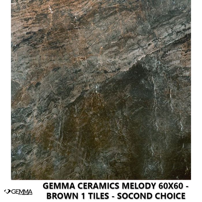 Gemma Ceramics Melody 60x60 - Brown 1 Tiles - Socond Choice