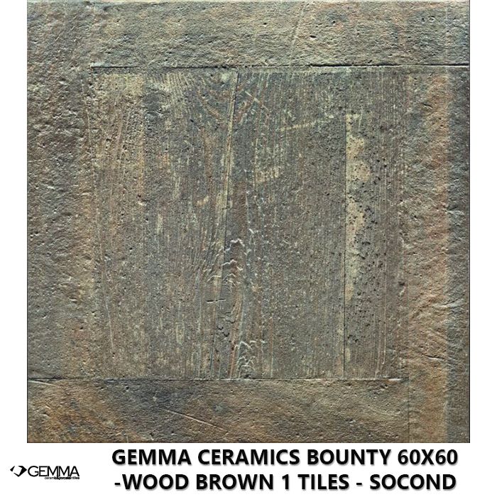 Gemma Ceramics Bounty 60x60 -Wood Brown 1 Tiles - Socond Choice