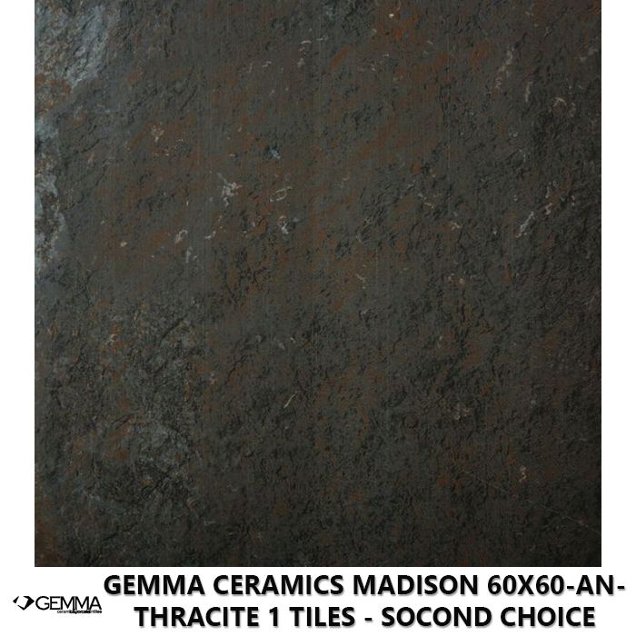 Gemma Ceramics Madison 60x60-Anthracite 1 Tiles - Socond Choice