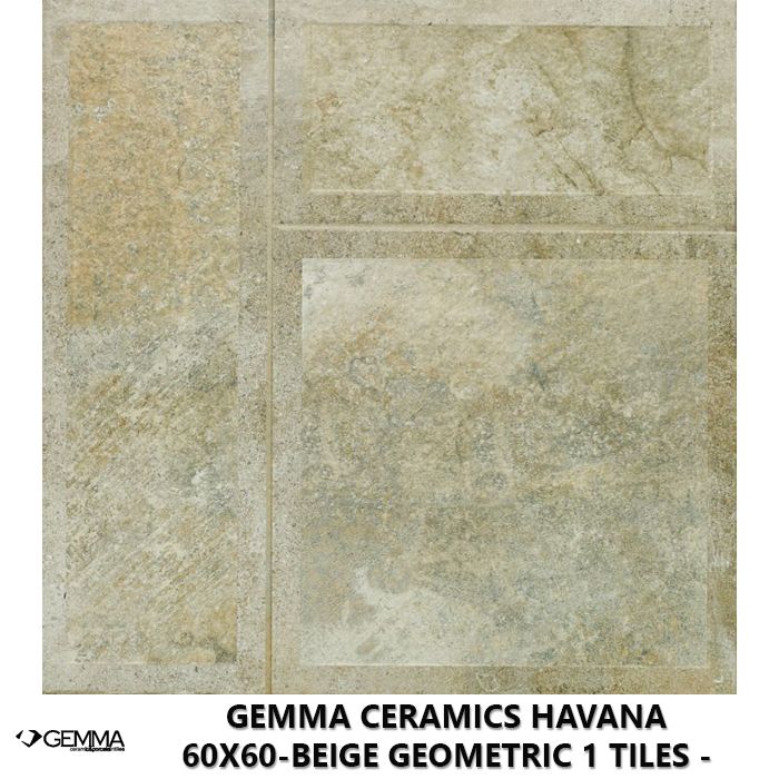 Gemma Ceramics Havana 60x60-Beige Geometric 1 Tiles - Socond Choice