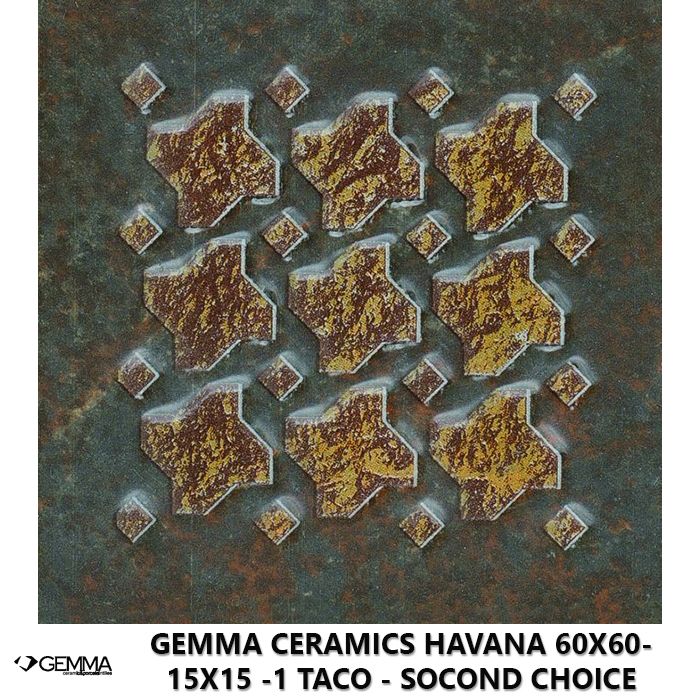 Gemma Ceramics Havana 60x60- 15x15 -1 Taco - Socond Choice