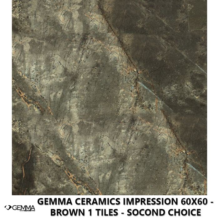 Gemma Ceramics Impression 60x60 - Brown 1 Tiles - Socond Choice