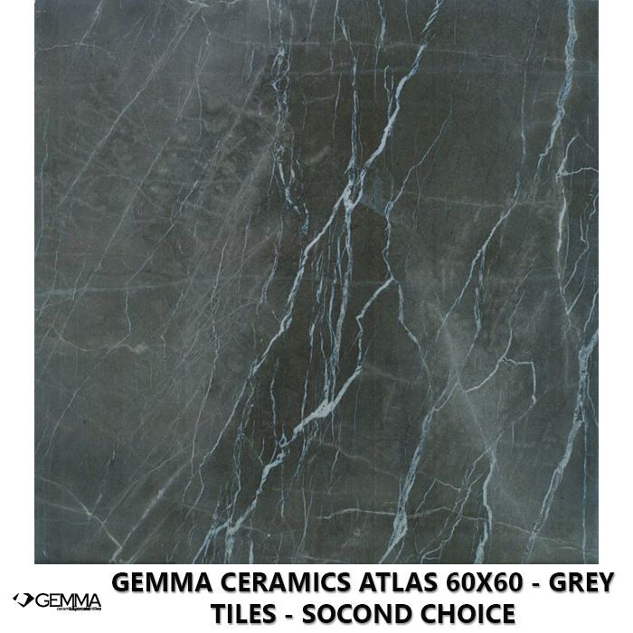 Gemma Ceramics Atlas 60x60 - Grey Tiles - Socond Choice
