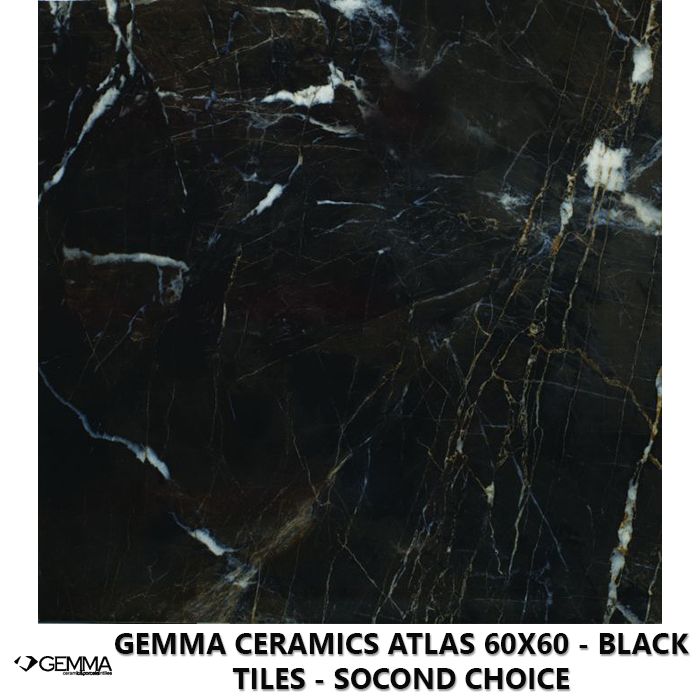 Gemma Ceramics Atlas 60x60 - Black Tiles - Socond Choice