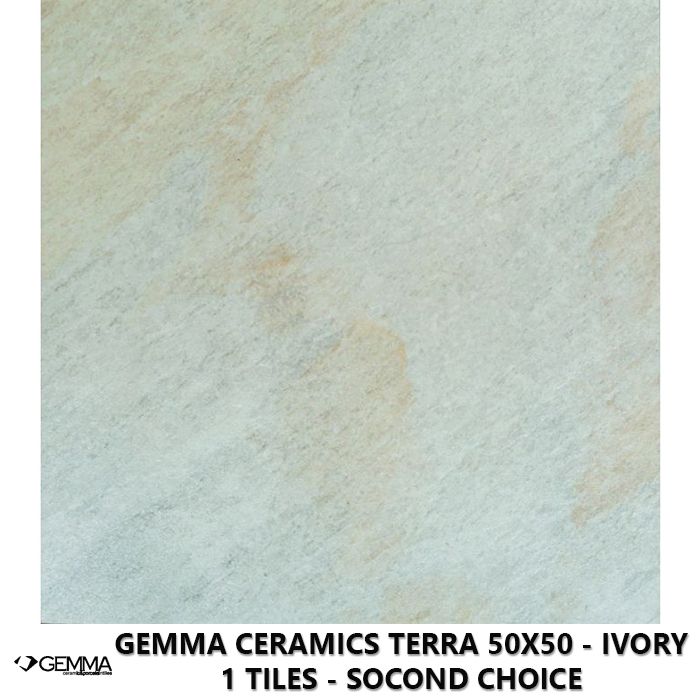 Gemma Ceramics Terra 50x50 - Ivory 1 Tiles - Socond Choice