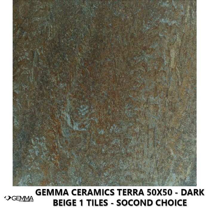 Gemma Ceramics Terra 50x50 - Dark Beige 1 Tiles - Socond Choice