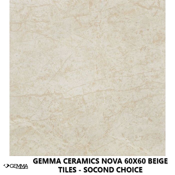Gemma Ceramics Nova 60x60 Beige Tiles - Socond Choice