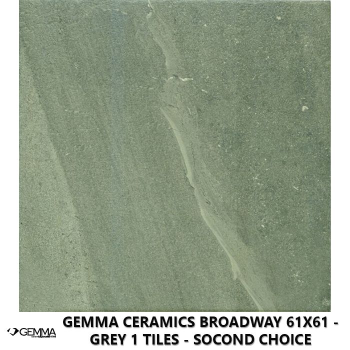 Gemma Ceramics Broadway 61x61 - Grey 1 Tiles - Socond Choice