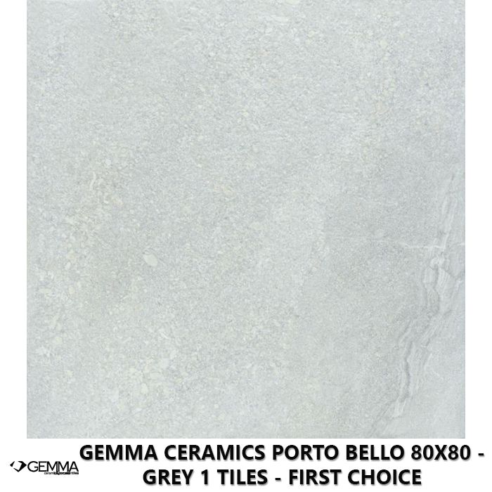 Gemma Ceramics Porto Bello 80x80 - Grey 1 Tiles - First Choice