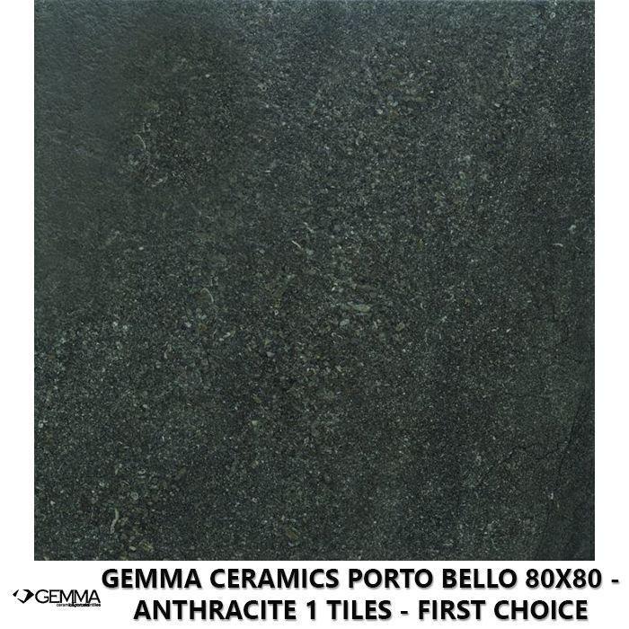 Gemma Ceramics Porto Bello 80x80 - Anthracite 1 Tiles - First Choice