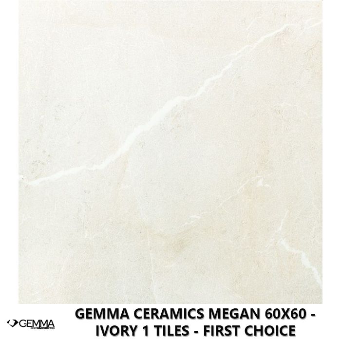 Gemma Ceramics Megan 60x60 - Ivory 1 Tiles - First Choice