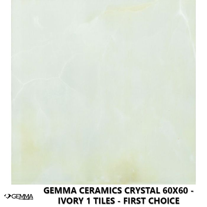 Gemma Ceramics Crystal 60x60 - Ivory 1 Tiles - First Choice