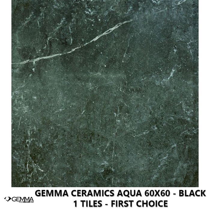 Gemma Ceramics Aqua 60x60 - Black 1 Tiles - First Choice
