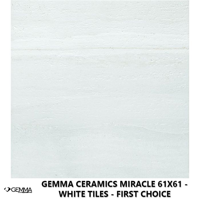 Gemma Ceramics Miracle 61x61 - White Tiles - First Choice
