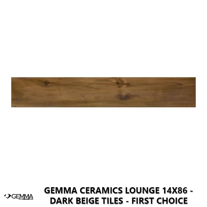 Gemma Ceramics Lounge 14x86 - Dark Beige Tiles - First Choice