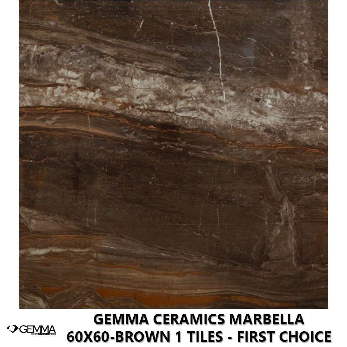 Gemma Ceramics Marbella 60x60-Brown 1 Tiles - First Choice