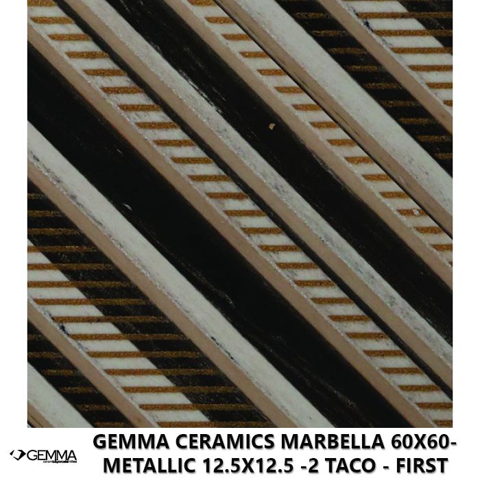 Gemma Ceramics Marbella 60x60- Metallic 12.5x12.5 -2 Taco - First Choice