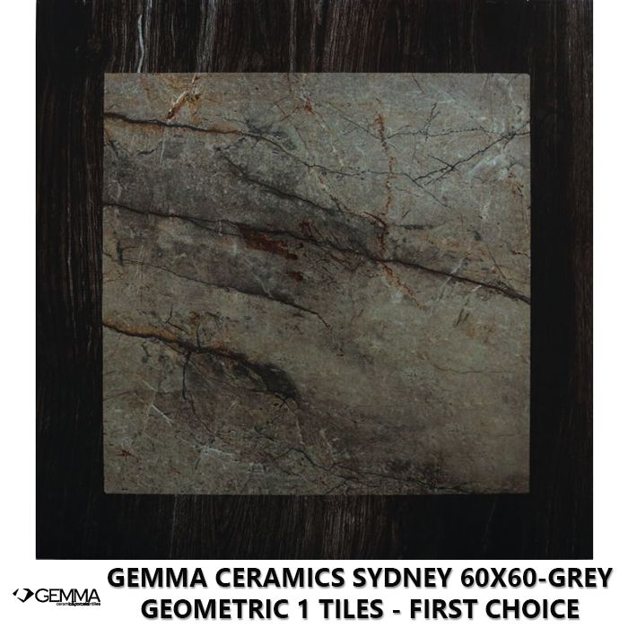Gemma Ceramics Sydney 60x60-Grey Geometric 1 Tiles - First Choice