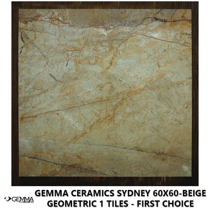 Gemma Ceramics Sydney 60x60-Beige Geometric 1 Tiles - First Choice