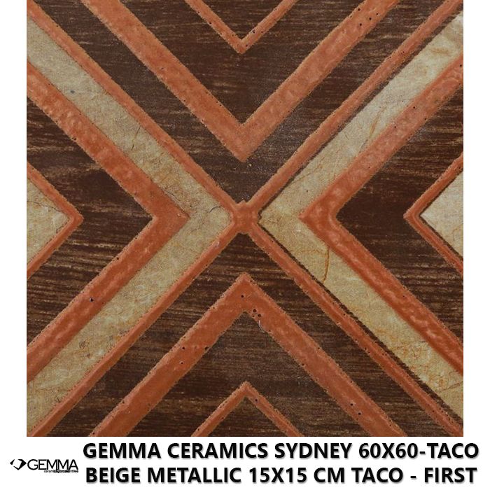 Gemma Ceramics Sydney 60x60-Taco Beige Metallic 15x15 cm Taco - First Choice