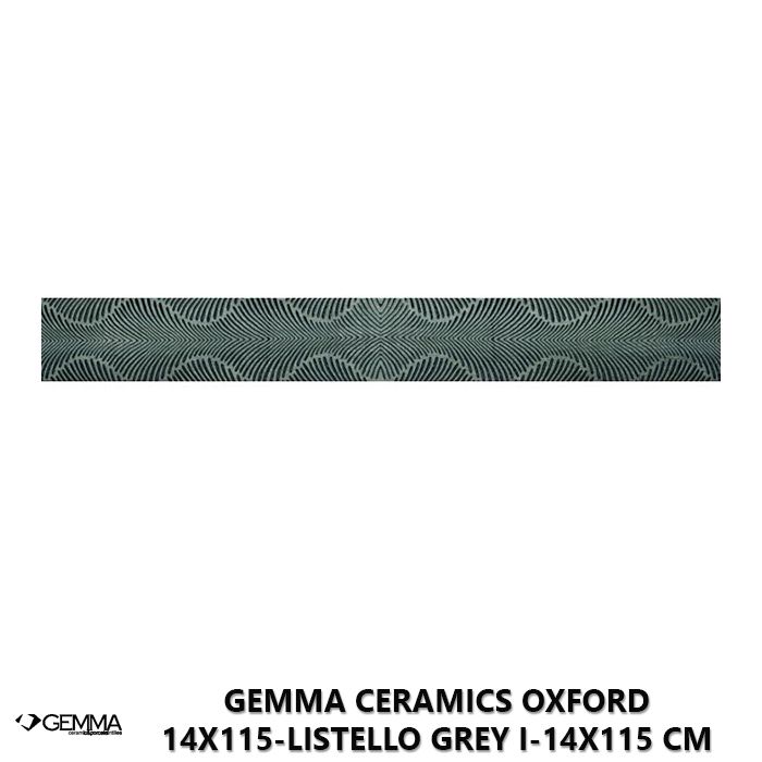 Gemma Ceramics Oxford 14x115-Listello Grey I-14x115 cm Listello - First Choice