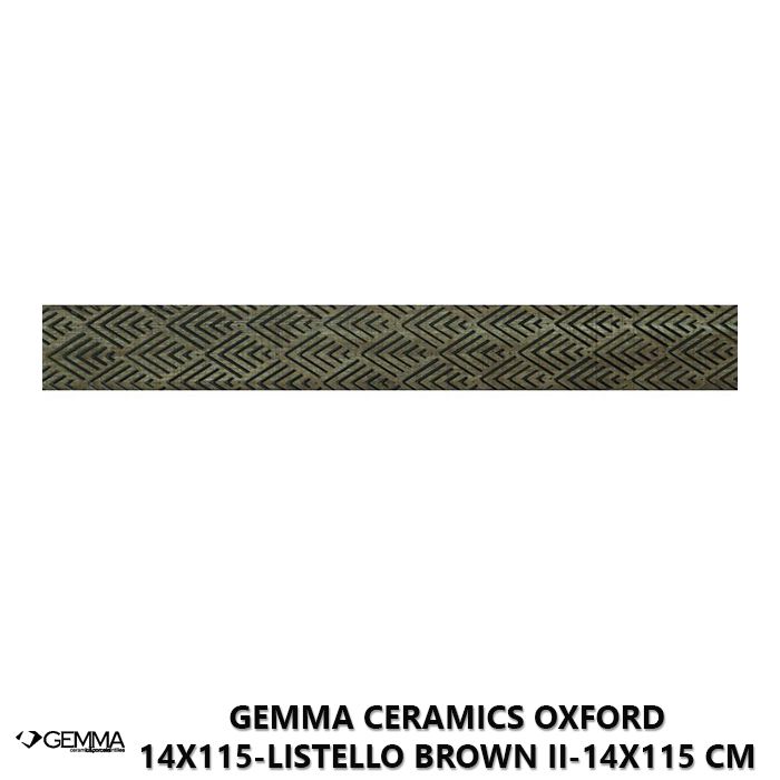 Gemma Ceramics Oxford 14x115-Listello Brown II-14x115 cm Listello - First Choice