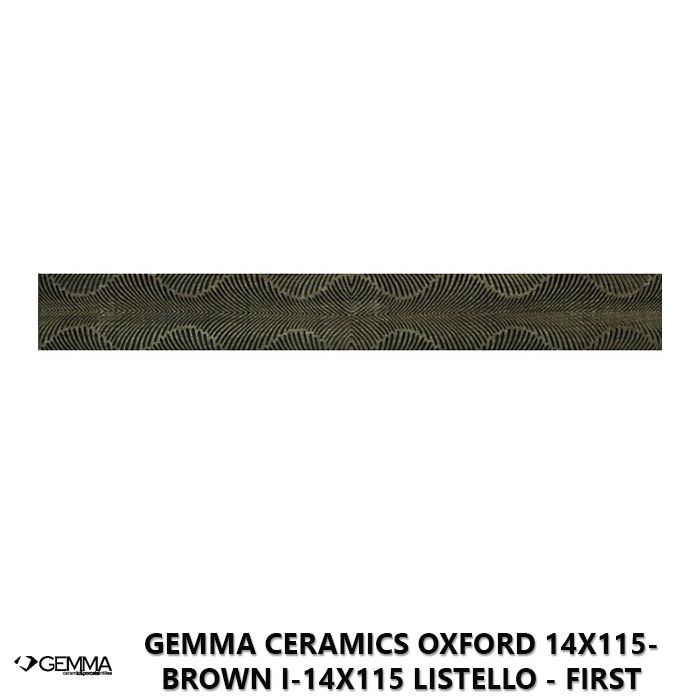 Gemma Ceramics Oxford 14x115- Brown I-14x115 Listello - First Choice