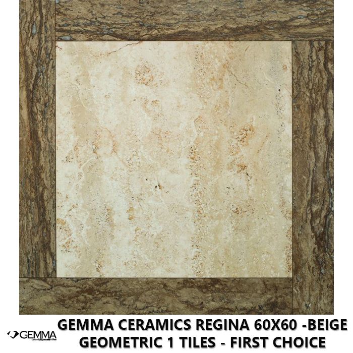Gemma Ceramics Regina 60x60 -Beige Geometric 1 Tiles - First Choice