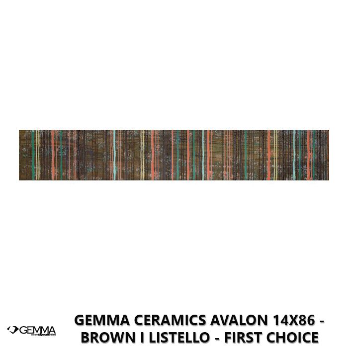 Gemma Ceramics Avalon 14x86 - Brown I Listello - First Choice