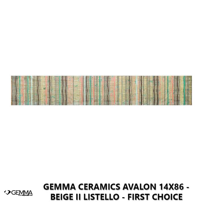 Gemma Ceramics Avalon 14x86 - Beige II Listello - First Choice