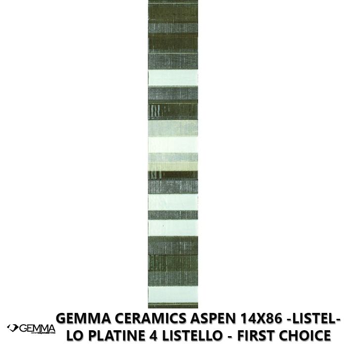 Gemma Ceramics Aspen 14x86 -Listello Platine 4 Listello - First Choice