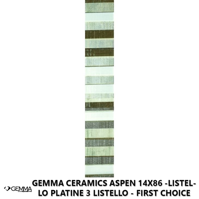 Gemma Ceramics Aspen 14x86 -Listello Platine 3 Listello - First Choice