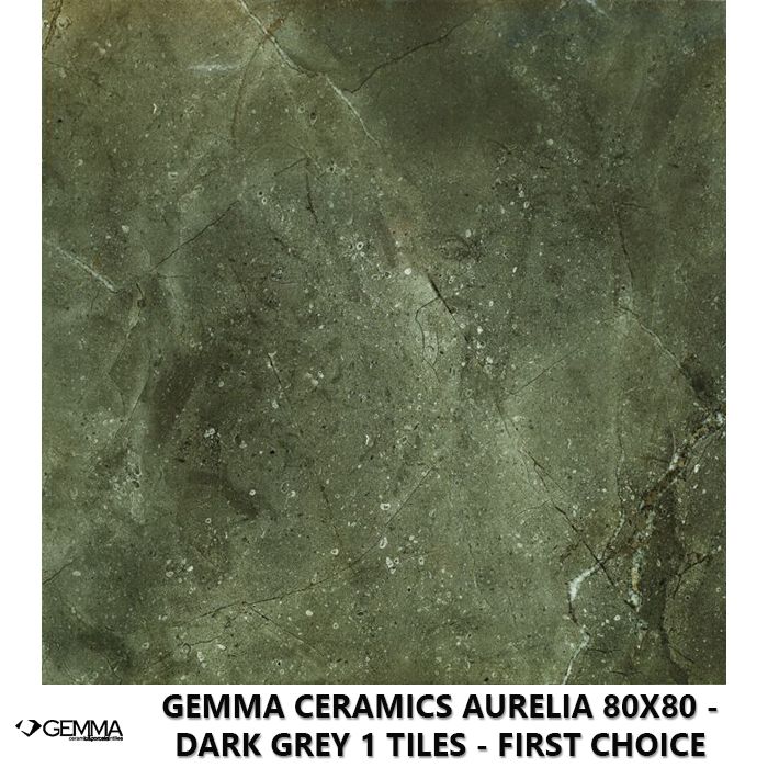 Gemma Ceramics Aurelia 80x80 - Dark Grey 1 Tiles - First Choice