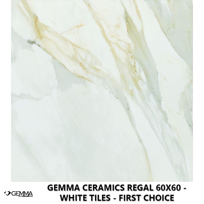 Gemma Ceramics Regal 60x60 - White Tiles - First Choice