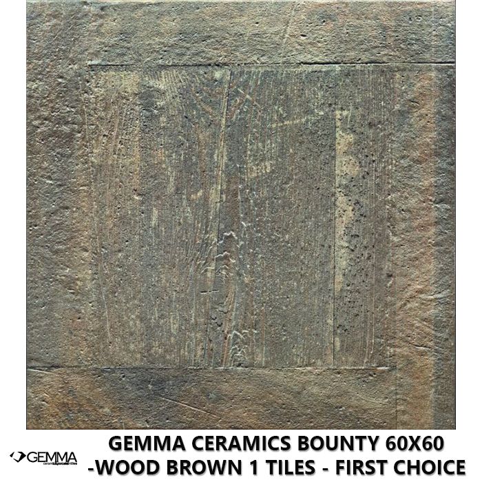 Gemma Ceramics Bounty 60x60 -Wood Brown 1 Tiles - First Choice