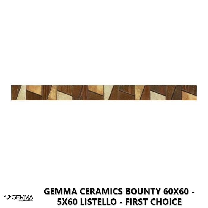 Gemma Ceramics Bounty 60x60 - 5x60 Listello - First Choice