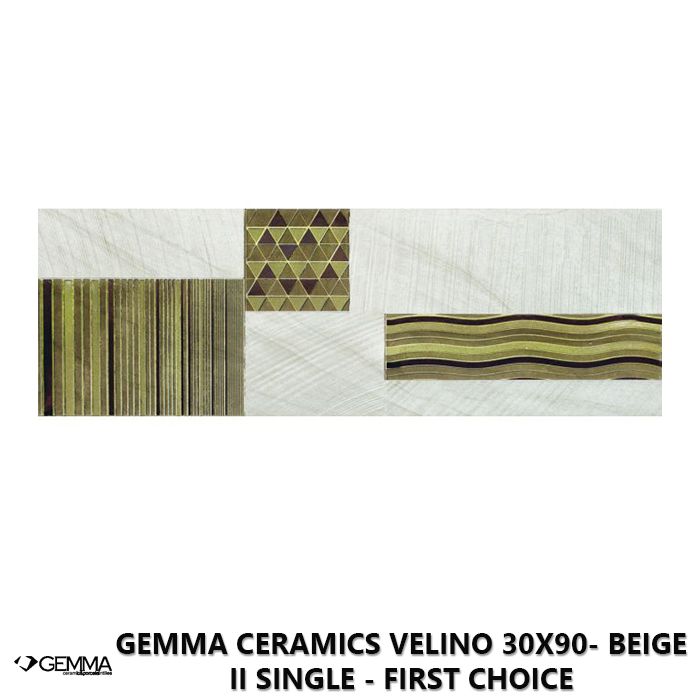 Gemma Ceramics Velino 30x90- Beige II Single - First Choice
