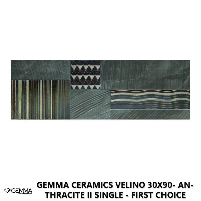 Gemma Ceramics Velino 30x90- Anthracite II Single - First Choice