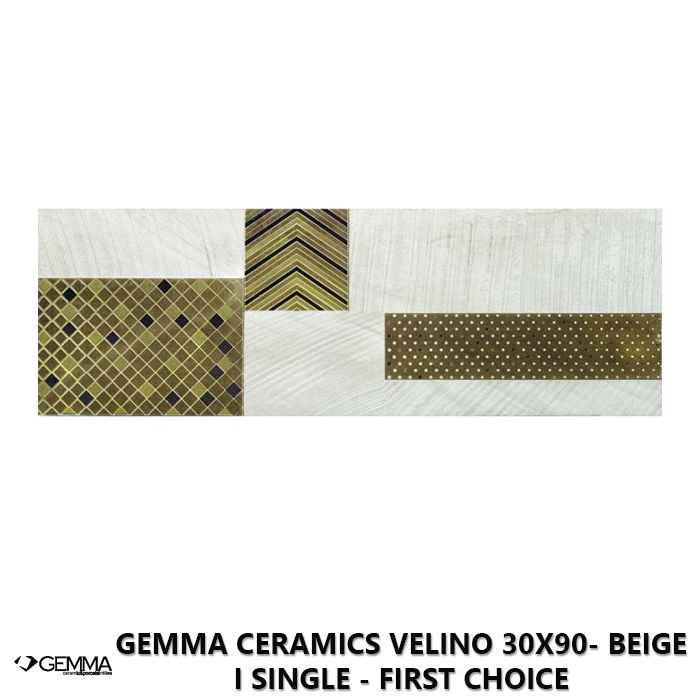 Gemma Ceramics Velino 30x90- Beige I Single - First Choice