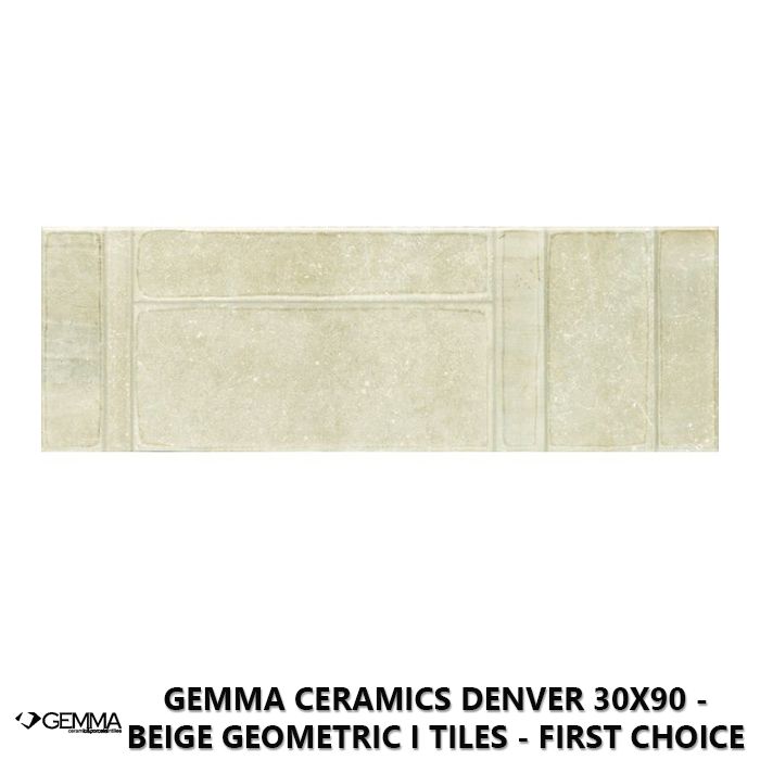 Gemma Ceramics Denver 30x90 - Beige Geometric I Tiles - First Choice