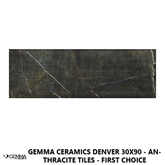 Gemma Ceramics Denver 30x90 - Anthracite Tiles - First Choice
