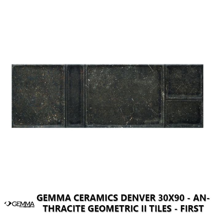 Gemma Ceramics Denver 30x90 - Anthracite Geometric II Tiles - First Choice