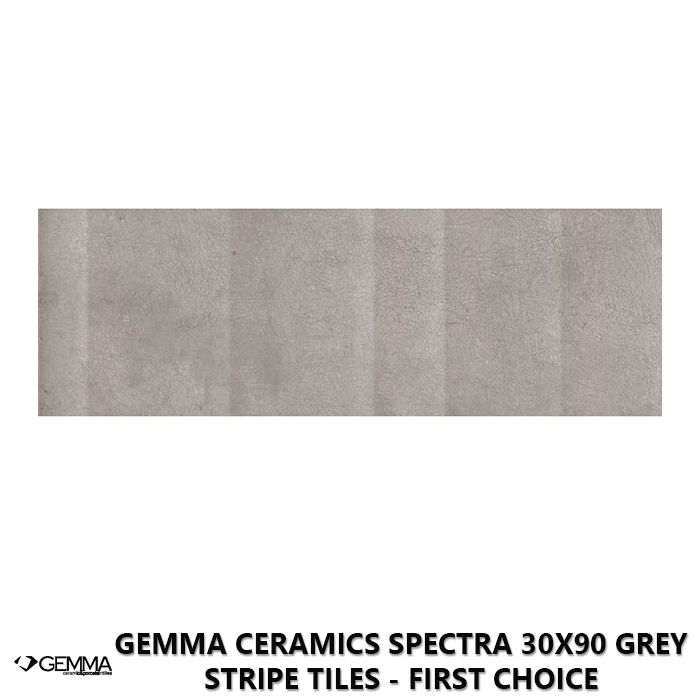 Gemma Ceramics Spectra 30x90 Grey Stripe Tiles - First Choice