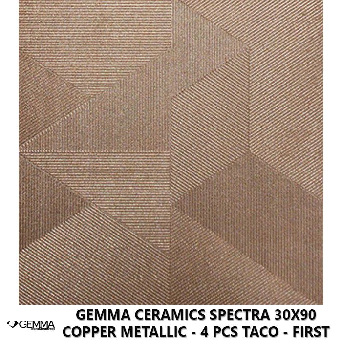 Gemma Ceramics Spectra 30x90 Copper Metallic - 4 Pcs Taco - First Choice