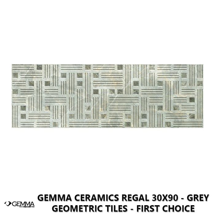 Gemma Ceramics Regal 30x90 - Grey Geometric Tiles - First Choice