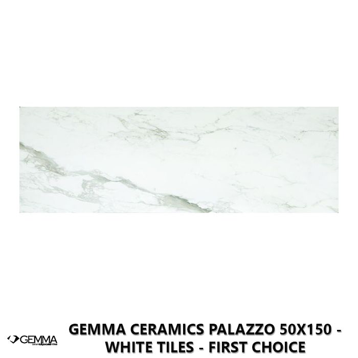 Gemma Ceramics Palazzo 50x150 - White Tiles - First Choice