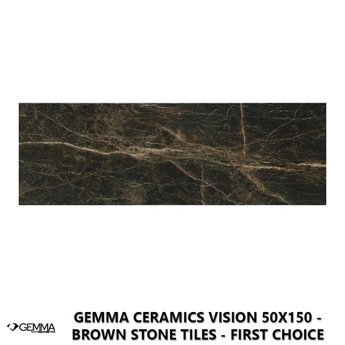 Gemma Ceramics Vision 50x150 - Brown Stone Tiles - First Choice