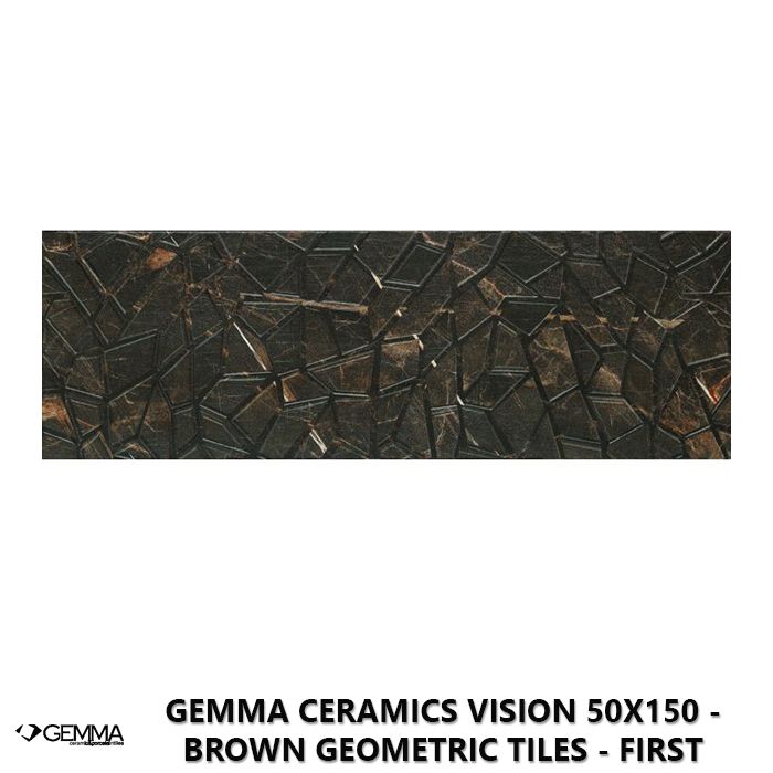 Gemma Ceramics Vision 50x150 - Brown Geometric Tiles - First Choice