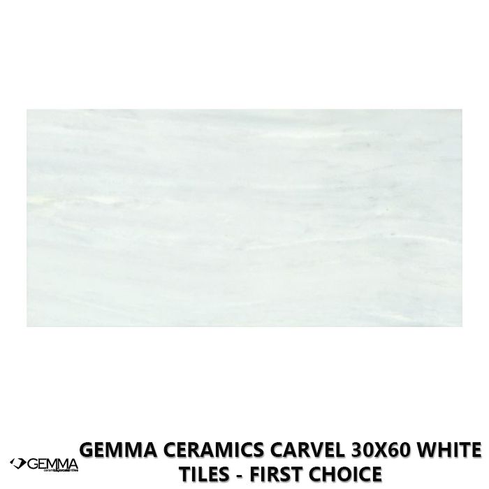 Gemma Ceramics Carvel 30x60 White Tiles - First Choice