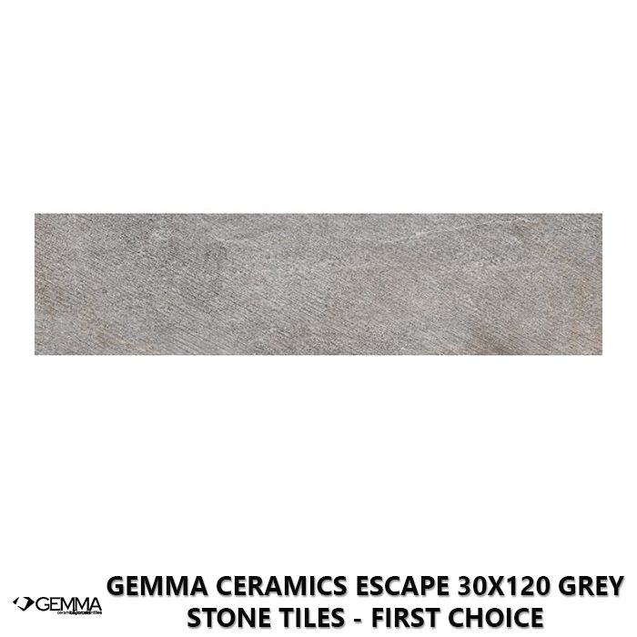 Gemma Ceramics Escape 30x120 Grey Stone Tiles - First Choice